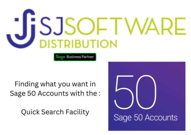 Quick Search in Sage 50 Accounts